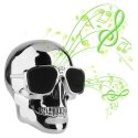 BOOMSKULLSILVER - Enceinte Bluetooth Boom-Skull stéréo coloris silver son 2.1
