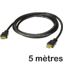 CABLE_HDMI_500 - Câble HDMI mâle-mâle de 5 mères coloris noir