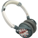 CASQUE-DJBRITISH - Caque Audio Hifi universel DJ-British drapeau UK coloris gris