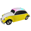 COCCIBT-JAUNE - Enceinte voiture Bluetooth Radio-FM et lecteur MP3 coloris blanc et jaune