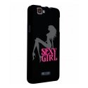 CPRN1RAINBOWSEXYGIRL - Coque rigide noire Wiko Rainbow avec impression Femme assise Sexy Girl