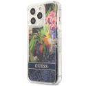GUHCP13LLFLSB - Coque iPhone 13 Pro Guess série paillettes coloris bleu