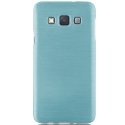 SOFTYMETALA3BLEU - Housse gel effet métallisé pour Samsung Galaxy A3 coloris bleu