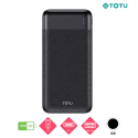 TOTU-CPBN-036 - Batterie PowerBank TOTU de 20.000 mAh noire USB-C et Micro-USB