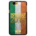 TPU1RAINBOWGOLDIRLANDE - Coque Souple en gel pour Wiko Rainbow avec impression logo rugby doré et drapeau de l'Irlande