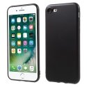 TPUMETALIP7NOIR - Coque souple iPhone 7 noir aspect métal mat