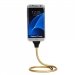 FLEXIBLEDATA-MICROGOLD - Cable et support flexible gold prise Micro-USB pour bureau et voiture