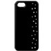 SWCOVIP4PLUIE - Coque Crystal Swarovski pour iPhone 4 et 4s noire glossy avec pluie de strass