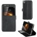 BOOKVIEW-Y62 - Etui pour Huawei Y6-2 avec rabat latéral fonction stand patte magnétique