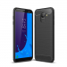 CARBOBRUSH-GALJ6 - Coque Galaxy J6 antichoc coloris noir aspect carbone