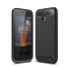 CARBOBRUSH-NOKIA1 - Coque Nokia-1 flexible antichoc coloris noir aspect carbone