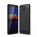 CARBOBRUSH-NOKIA3-1 - Coque Nokia 3.1 flexible antichoc coloris noir aspect carbone