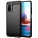 CARBOBRUSH-REDMINOTE10PRO - Coque Xiaomi Redmi-Note 10 PRO antichoc coloris noir aspect carbone