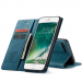 CASEME013-IP7PLUSBLEU - CaseMe étui latéral iPhone 6+/7+/8+ aspect nubuck bleu pétrole