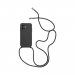 COVCORD-IP17NOIR - Coque souple iPhone 17 antichoc coloris noir avec cordon noir