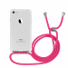 COVCORD-IP8ROUGE - Coque iPhone 7/8/SE(2020) anrtichoc transparente avec cordon rouge