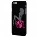 CPRN1IPHONE6SEXYGIRL - Coque noire iPhone 6 impression Femme assise Sexy Girl