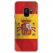 CRYSGALAXYS9DRAPESPAGNE - Coque rigide transparente pour Samsung Galaxy S9 avec impression Motifs drapeau de l'Espagne