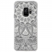 CRYSGALAXYS9MANDALABLANC - Coque rigide transparente pour Samsung Galaxy S9 avec impression Motifs Mandala blanc