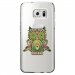 CRYSGALS7EDGECHOUETTE - Coque rigide transparente pour Samsung Galaxy S7-Edge avec impression Motifs chouette psychédéliqu