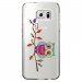 CRYSGALS7EDGECHOUETTEBRANCHE - Coque rigide transparente pour Samsung Galaxy S7-Edge avec impression Motifs chouette sur une branch