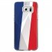 CRYSGALS7EDGEDRAPFRANCE - Coque rigide transparente pour Samsung Galaxy S7-Edge avec impression Motifs drapeau de la France