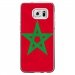 CRYSGALS7EDGEDRAPMAROC - Coque rigide transparente pour Samsung Galaxy S7-Edge avec impression Motifs drapeau du Maroc
