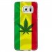 CRYSGALS7EDGERASTA - Coque rigide transparente pour Samsung Galaxy S7-Edge avec impression Motifs rasta