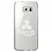 CRYSGALS7EDGETRISKEL - Coque rigide transparente pour Samsung Galaxy S7-Edge avec impression Motifs Triskel Celte blanc