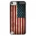 CRYSTOUCH5DRAPUSAVINTAGE - Coque rigide transparente pour Apple iPod Touch 5 avec impression Motifs drapeau USA vintage