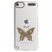 CRYSTOUCH6PAPILLONSEUL - Coque rigide transparente pour Apple iPod Touch 6G avec impression Motifs papillon psychédélique