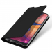 DUX-FOLIOA20SNOIR - Etui Galaxy A20s noir fin avec rabat latéral aimant invisible et coque souple