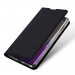 DUX-FOLIOS21NOIR - Etui Galaxy S21 noir fin avec rabat latéral aimant invisible et coque souple