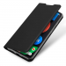 DUX-OPPOA17 - Etui Oppo A17 noir fin avec rabat latéral aimant invisible et coque souple