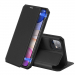 DUXSKINX-IPXR - Etui antichoc iPhone XR noir fin avec rabat latéral aimant invisible et coque arrière flexible