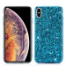GLITTER-IPXSMAXBLEU - Coque iPhone XS-Max avec paillettes coloris bleu