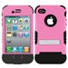 KKN2-IPH4-PK - Coque Trident Kraken II rose pour iPhone 4 avec clip ceinture