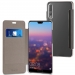 MUFLC0173-P20PRO - Etui Huawei-P20 PRO Muvit Folio-Case rabat noir et dos crystal