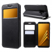ROARVIEW-A82018NOIR - Etui Galaxy A8-2018 noir rabat latéral avec fenêtre