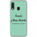 TPU0A40CHIANTETURQUOISE - Coque souple pour Samsung Galaxy A40 avec impression Motifs Avant, j'étais chiante turquoise