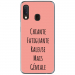 TPU0A40GENIALEROSE - Coque souple pour Samsung Galaxy A40 avec impression Motifs Chiante mais Géniale rose