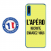 TPU0A50APEROJAUNE - Coque souple pour Samsung Galaxy A50 avec impression Motifs l'apéro recrute jaune