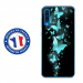 TPU0A50PAPILLONSBLEUS - Coque souple pour Samsung Galaxy A50 avec impression Motifs papillons bleus
