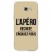 TPU0A52017APEROTAUPE - Coque souple pour Samsung Galaxy A5-2017 SM-A520F avec impression Motifs l'apéro recrute taupe
