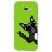 TPU0A52017CHIENVVERT - Coque souple pour Samsung Galaxy A5-2017 SM-A520F avec impression Motifs chien à lunettes sur fond 