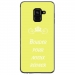 TPU0A8PLUS18BOUDERJAUNE - Coque souple pour Samsung Galaxy A8-Plus 2018 avec impression Motifs Bouder pour mieux Régner jaune