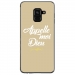 TPU0A8PLUS18DIEUTAUPE - Coque souple pour Samsung Galaxy A8-Plus 2018 avec impression Motifs Appelle moi Dieu taupe