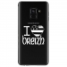TPU0A8PLUS18DRAPBREIZH - Coque souple pour Samsung Galaxy A8-Plus 2018 avec impression Motifs drapeau Breton I Love Breizh