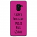 TPU0A8PLUS18GENIALEFUSHIA - Coque souple pour Samsung Galaxy A8-Plus 2018 avec impression Motifs Chiante mais Géniale fushia
