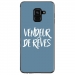 TPU0A8PLUS18VENDREVEBLEU - Coque souple pour Samsung Galaxy A8-Plus 2018 avec impression Motifs vendeur de rêves bleu